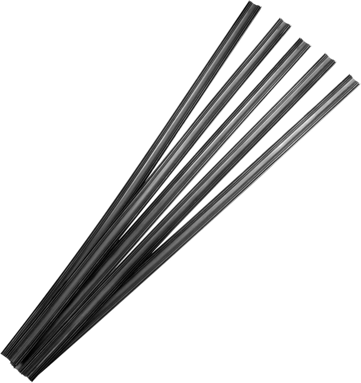 STOBAZA 10-Piece Frameless Windshield Wiper Strips Sturdy Rubber Wiper Blade Refill for All-Season Vehicle Use Universal Fit for Cars and Trucks