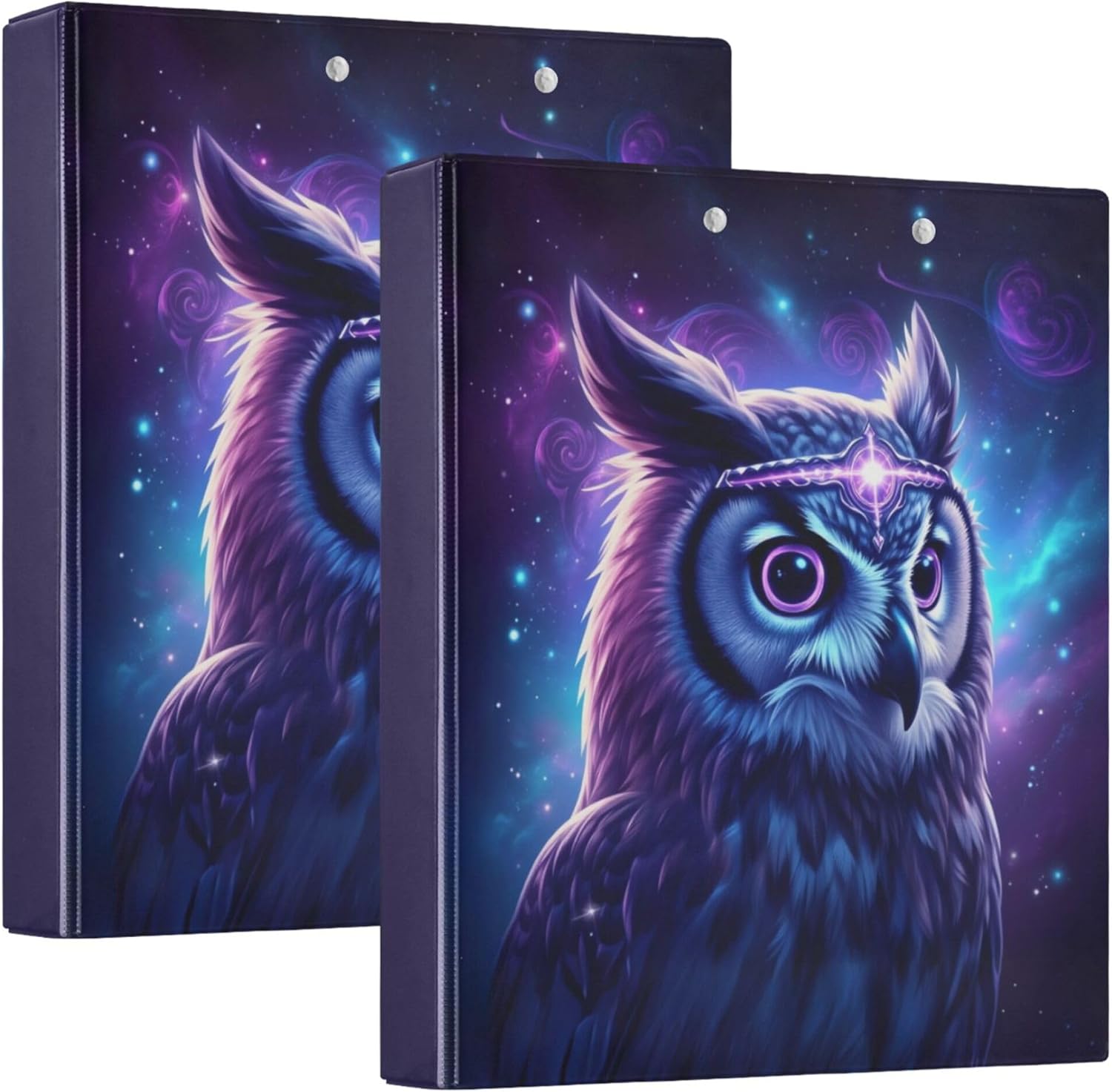 Unicorn Round Ring Binders 1.5 Purple Butterfly Horse 3 Ring Clipboard Binder for Office School Work Supplies File Folder 200 Sheet Capacity Easy Open