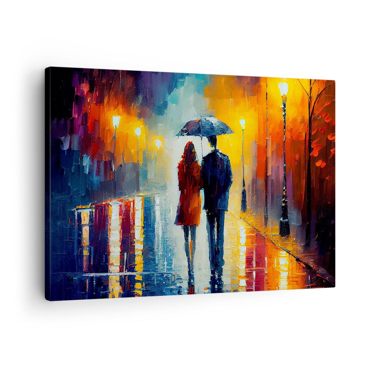 ARTTOR Lienzos decorativos Pareja Romántico Caminar Cuadro Sobre Lienzo Moderno 70x50cm Cuadros Decoracion Salon Dormitorio Cocina Cuadros Pared Imágenes Wall Art Prints Decor Canvas AA70x50-6011