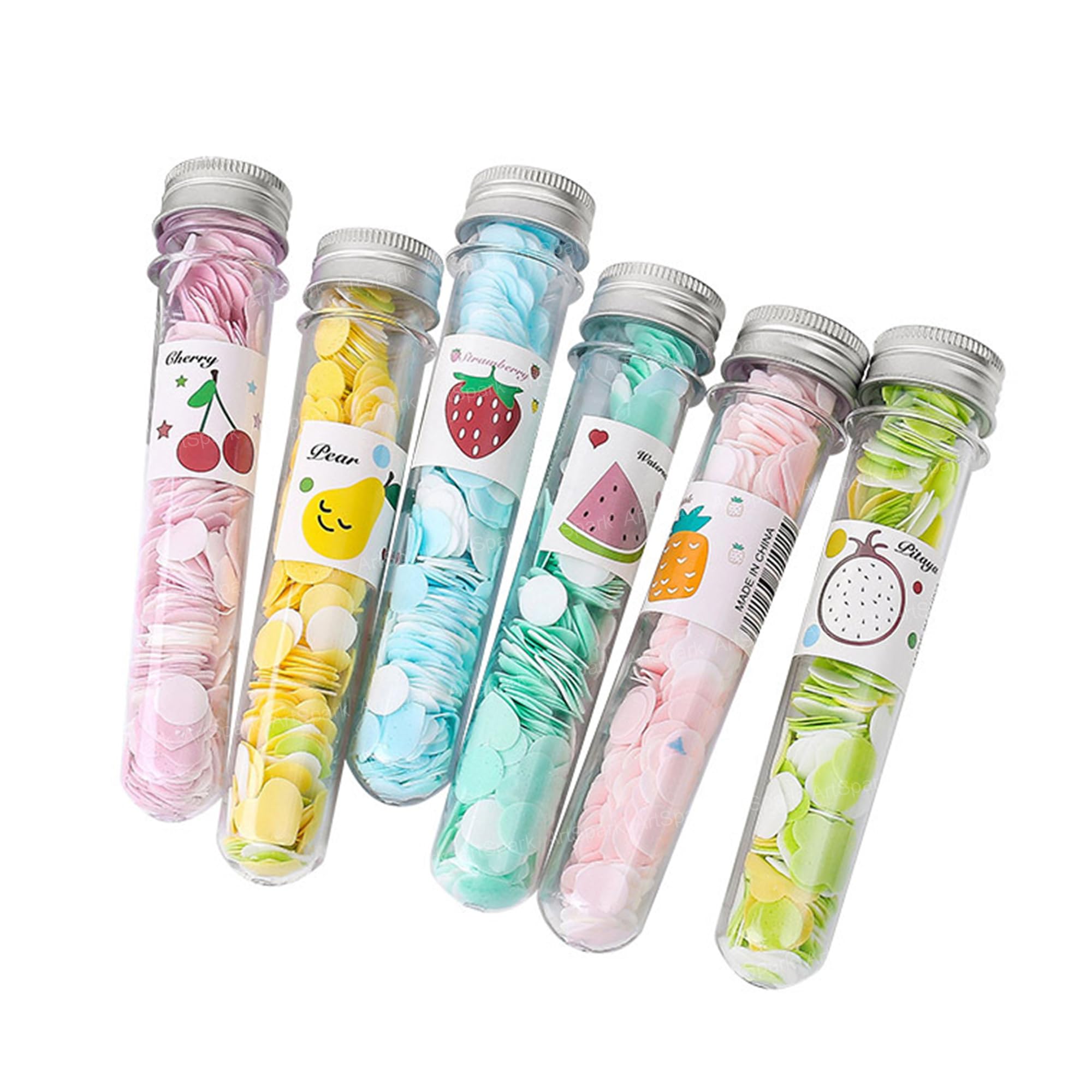 ArtSpark Fruit Smell Perfume Paper Soap Strips - Travel-Friendly Hand Wash Strips in Tube Case for Kids & Adults (Pack of 6)-image-34