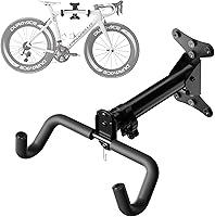 CycForge Adjustable Bike Wall Mount Hanger - Horizontal Storage Rack for Garage/Home, Fits Road/Mountain/Hybrid Bikes Up to 50lbs