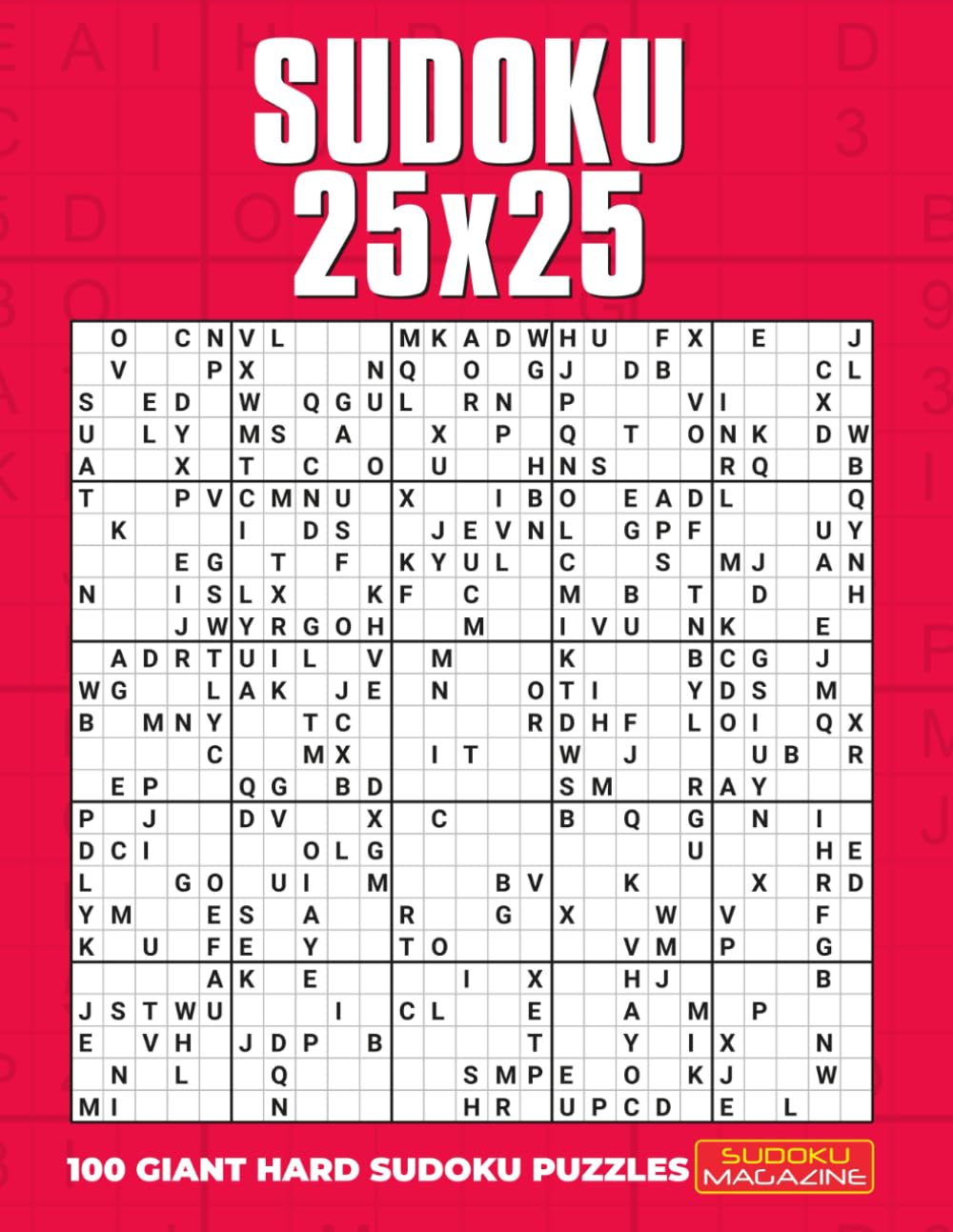 Sudoku 25x25: 100 Giant Hard Sudoku Puzzles
