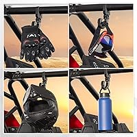 Vista 2 de KEMIMOTO Gancho de jaula enrollable para casco de auriculares, gancho UTV de aluminio resistente compatible con Can Am X3, Polaris RZR, Teryx, Rhino