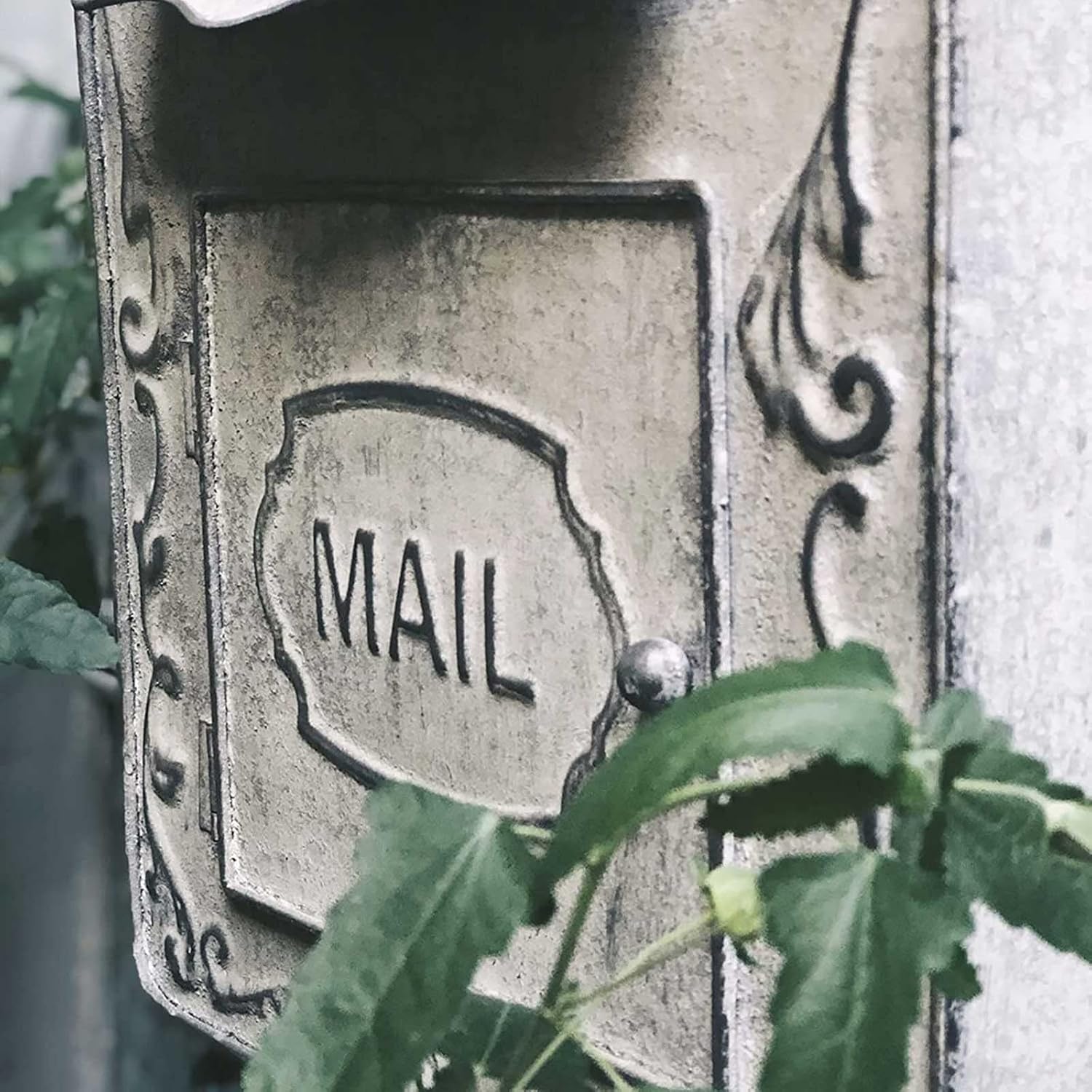 Letter box,Postbox,Mailbox Wall Mount, Wall-mount Mailboxes Letterbox Vintage Style Iron Decorative Rust-proof Metal Post Box Large Capacity Suggestion Box, for Home Office Entryway Gate Decoration 26