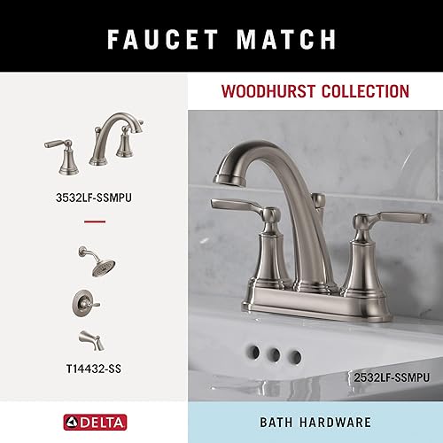 Miniatura 4 de Delta Faucet 73224-SS Woodhurst - Toallero montado en la pared de 24 pulgadas en acero inoxidable