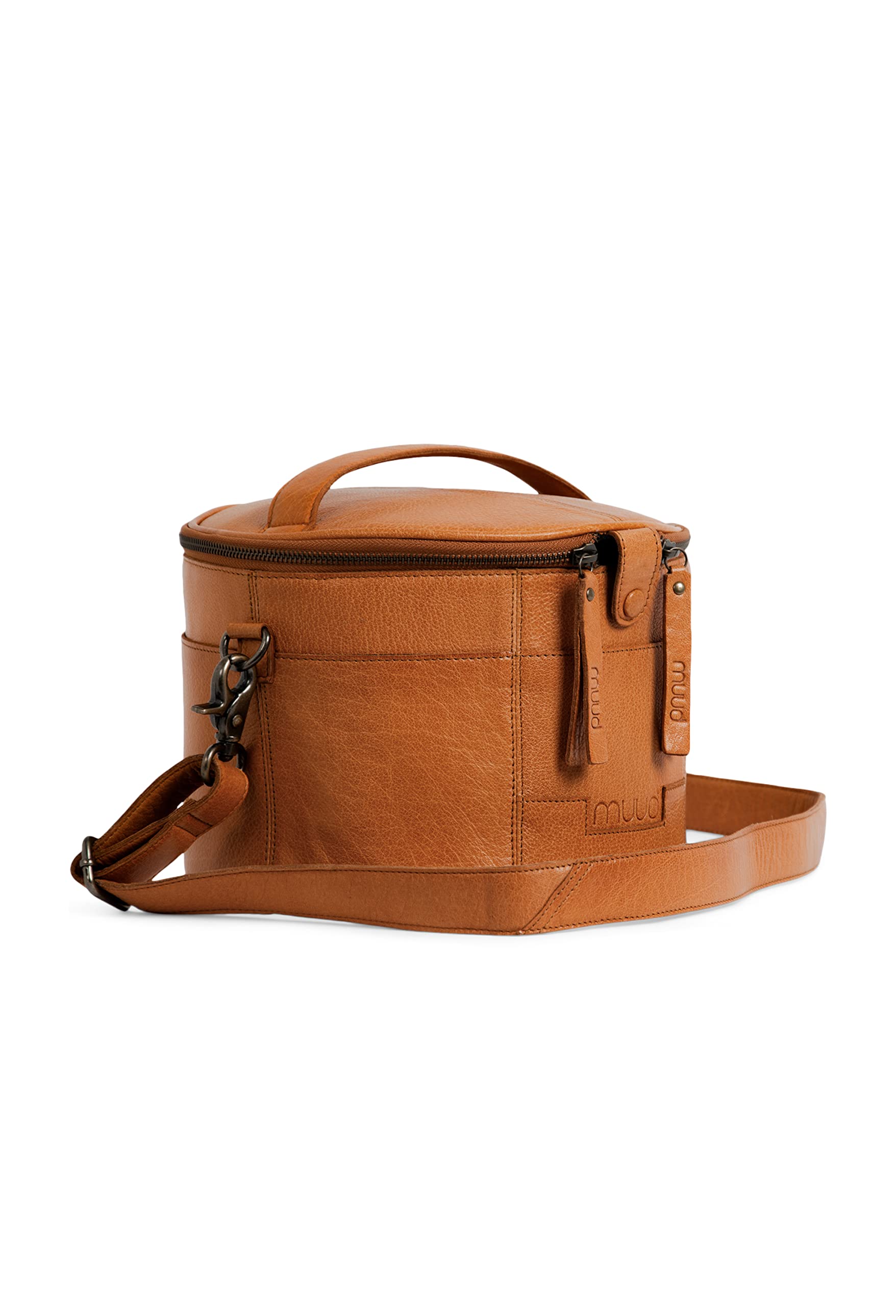 muud Enturn handgemachte Ledertasche/Stickprojekttasche,Häkeltasche/Stricktasche/Kulturbeutel/Scherentasche Whisky
