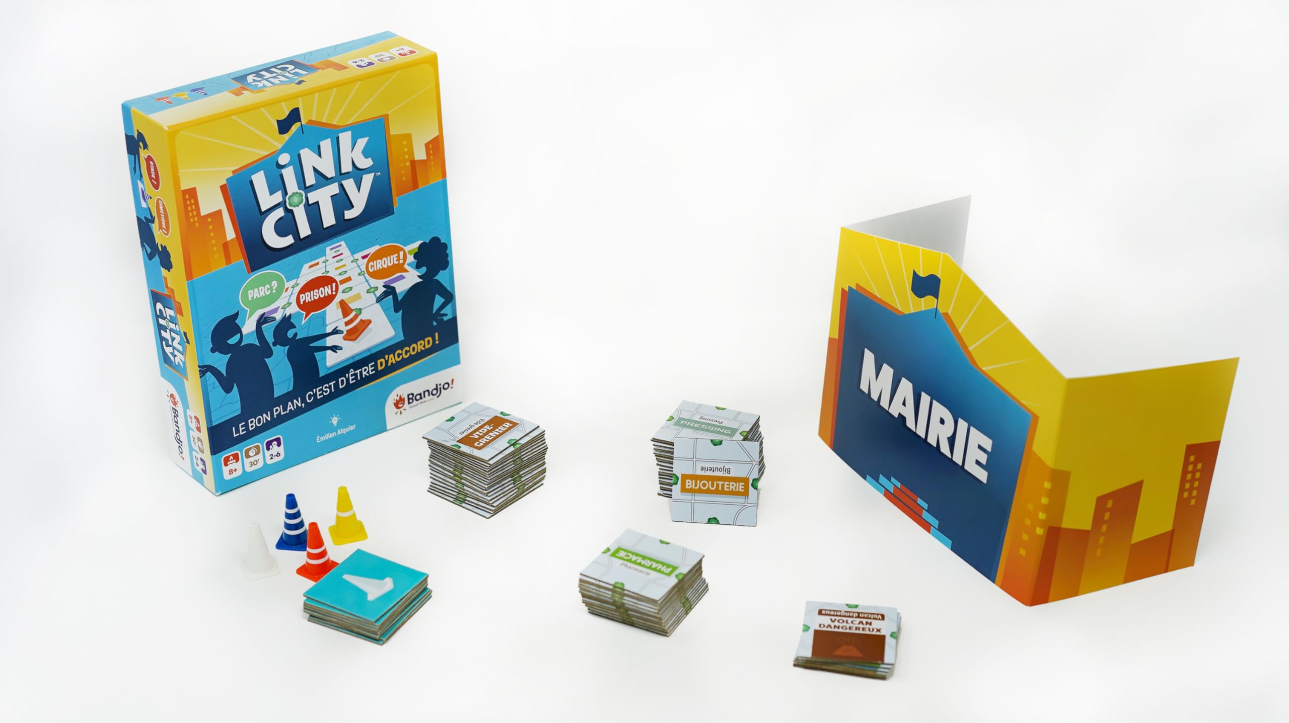 Bandjo! Link City – Juego de Mesa de Ambiente – Ideal para Amigos o Familiares – Cooperativo – Azulejos – A Partir de 8 años