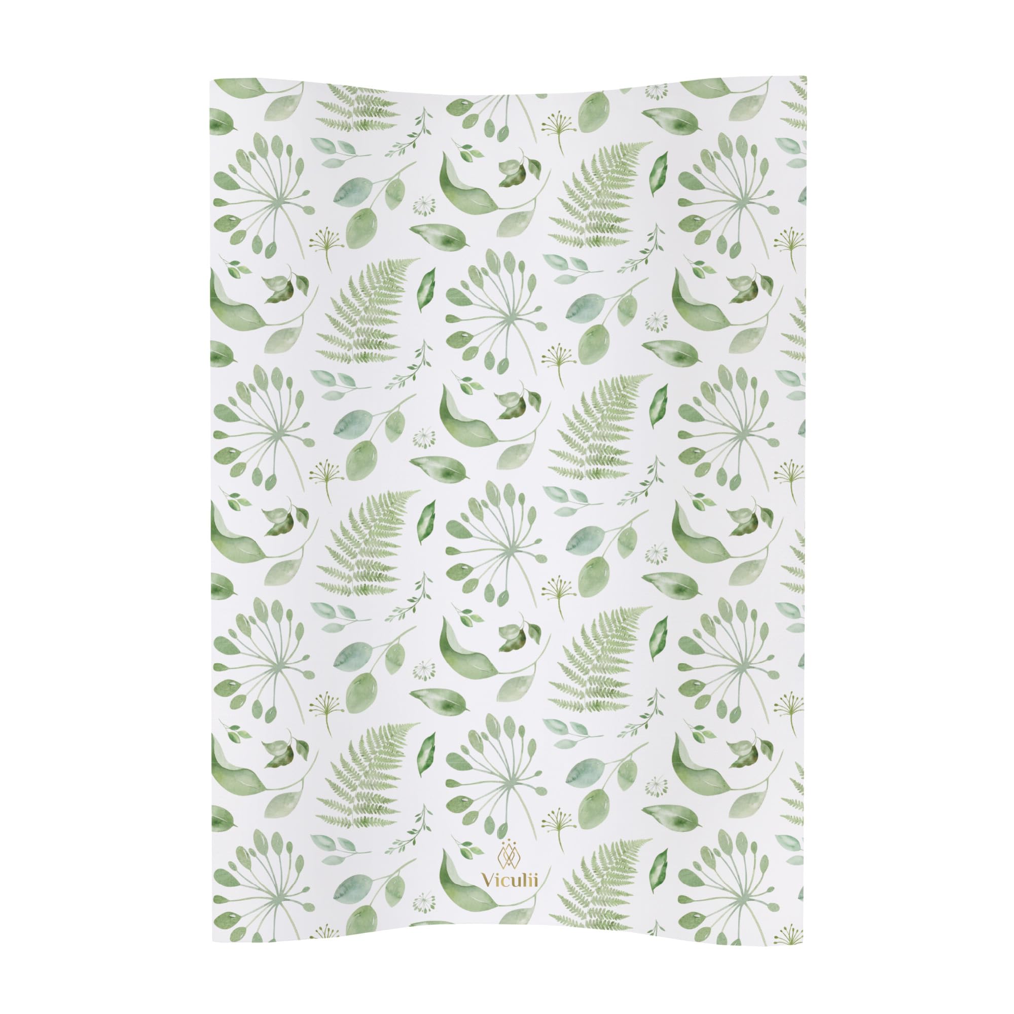 Deluxe Unisex Botanical Baby Changing Mat – Cosy Anti-Roll, Raised Edges or Foldable | Waterproof, Wipeable & Padded Baby Change Mat | Comfortable, Stylish & Practical (Cosy Anti Roll)