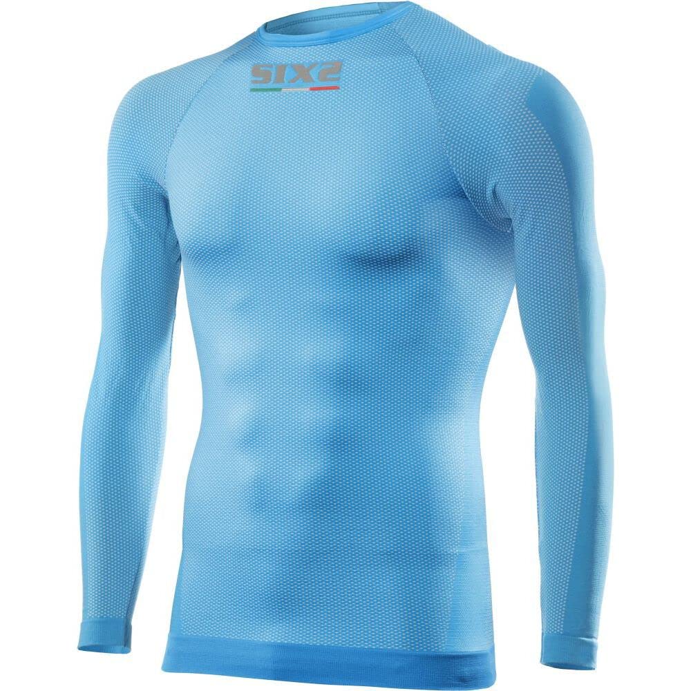 Maglia Termica Unisex SIX2 Carbon Underwear - Manica Lunga Arancione Fluorescente - Made In Italy - Foto 12