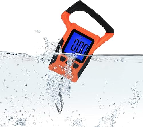 Miniatura 7 de KastKing Báscula de pescado, báscula digital flotante impermeable WideView, pantalla LCD grande de 2.5 pulgadas, capacidad de 110 libras, multimodo
