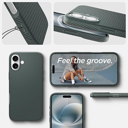 Vista 314 de Spigen Liquid Air - Funda diseñada para iPhone 13 Pro Max (2021), color negro mate