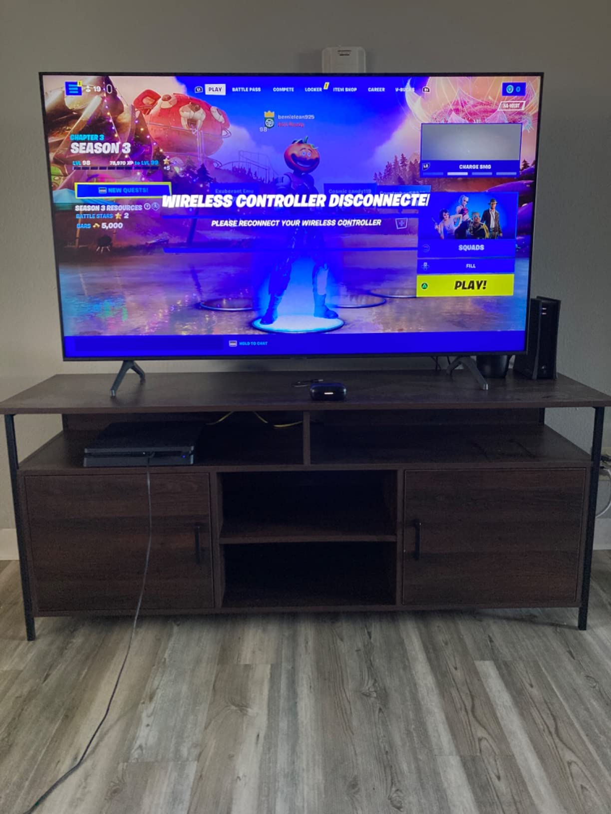 Tangkula 58" TV Stand For Up To 65" TVs - Rustic Brown Media Console With Side Cabinets, Adjustable Shelf & Cable Management