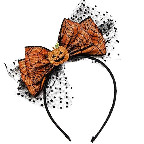 Diademas de Halloween para decoración de accesorios para el cabello de Halloween, 1 patrón de calabaza, fantasma, murciélago, araña, perfecto para