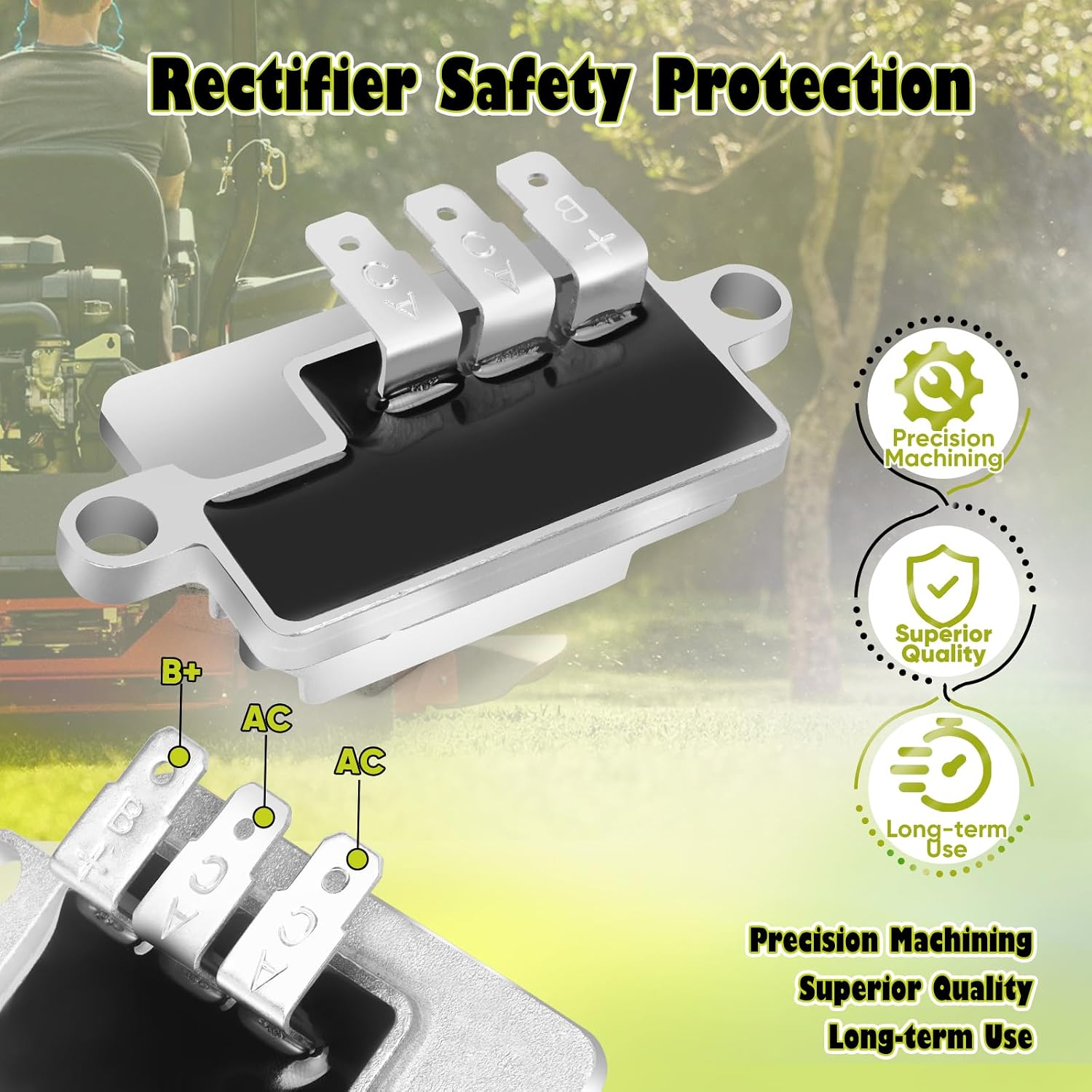 21066-7017 Voltage Regulator, 15 AMP Voltage Regulator Rectifier Compatible with Kawasaki FX730V FR651V FR691V FS600V FR730V FS730V FX651V FS651V FX691V FS691V FR600V FX600V FR541V Series Engines