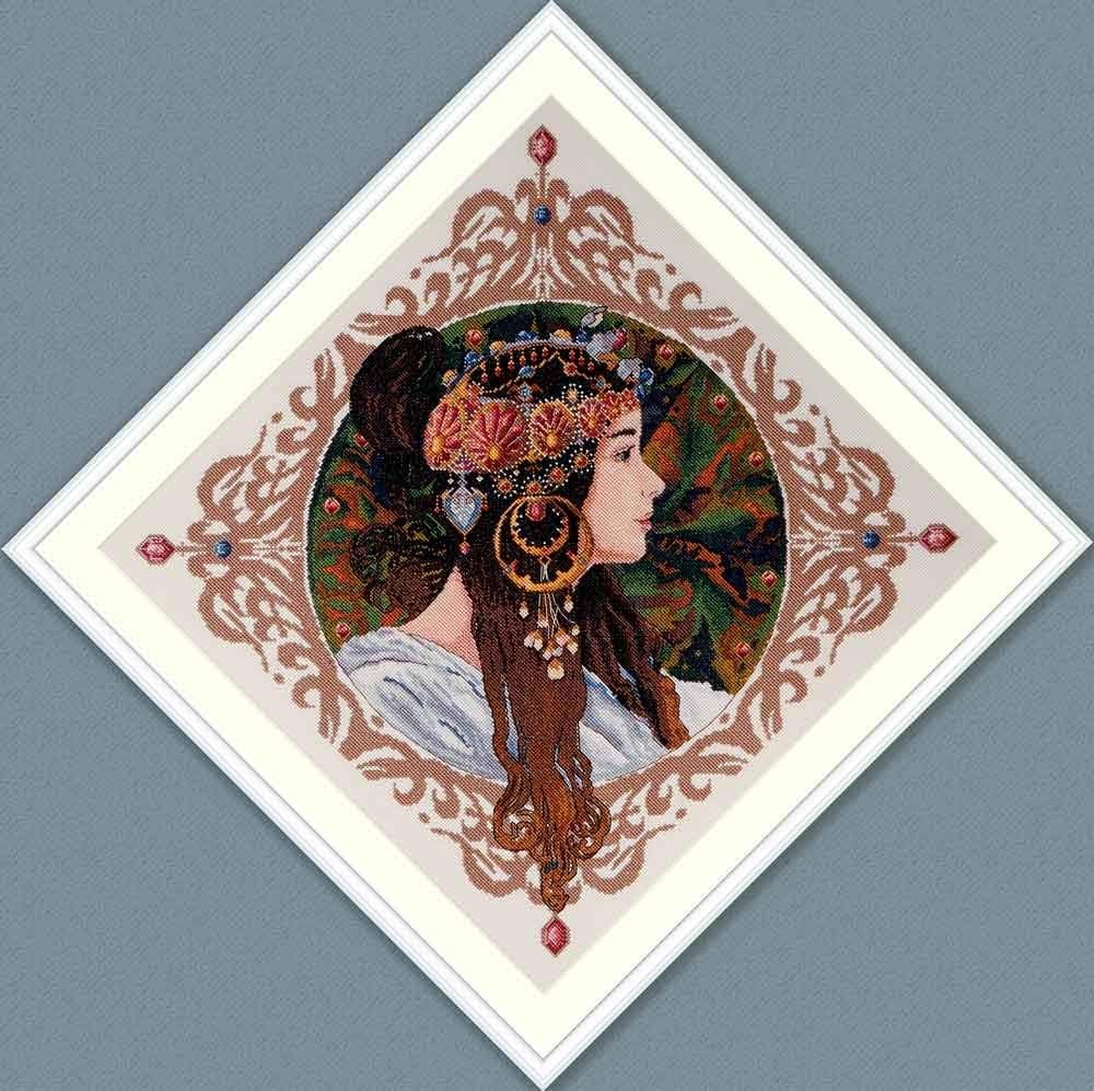 Merejka Counted Cross Stitch Kit Brunette