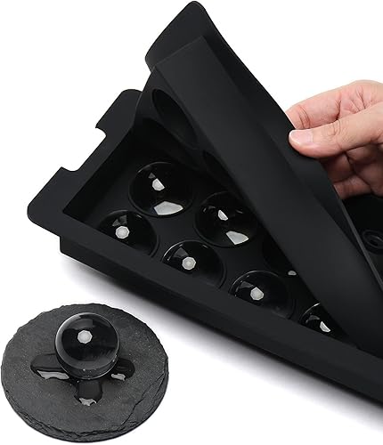 Miniatura 4 de Sphere - Bandeja transparente para cubitos de hielo molde de silicona para hacer bolas de hielo hielo redondo transparente para whisky y cócteles