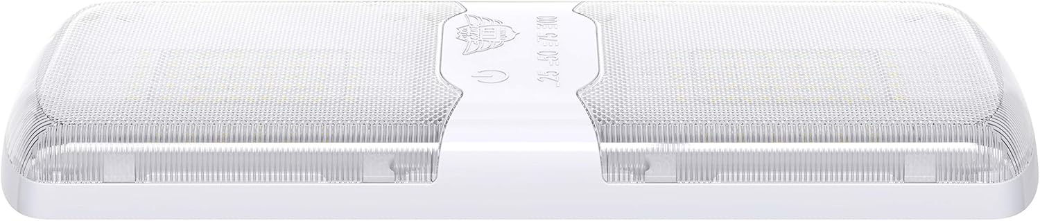 Leisure LED 5-Pack RV LED Ceiling Double Dome Light Fixture with Built in Dimmer Interior Lighting for Car/RV/Trailer/Camper/Boat 12V Natural White 4000-4500K 620 Lumen (5-Pack)