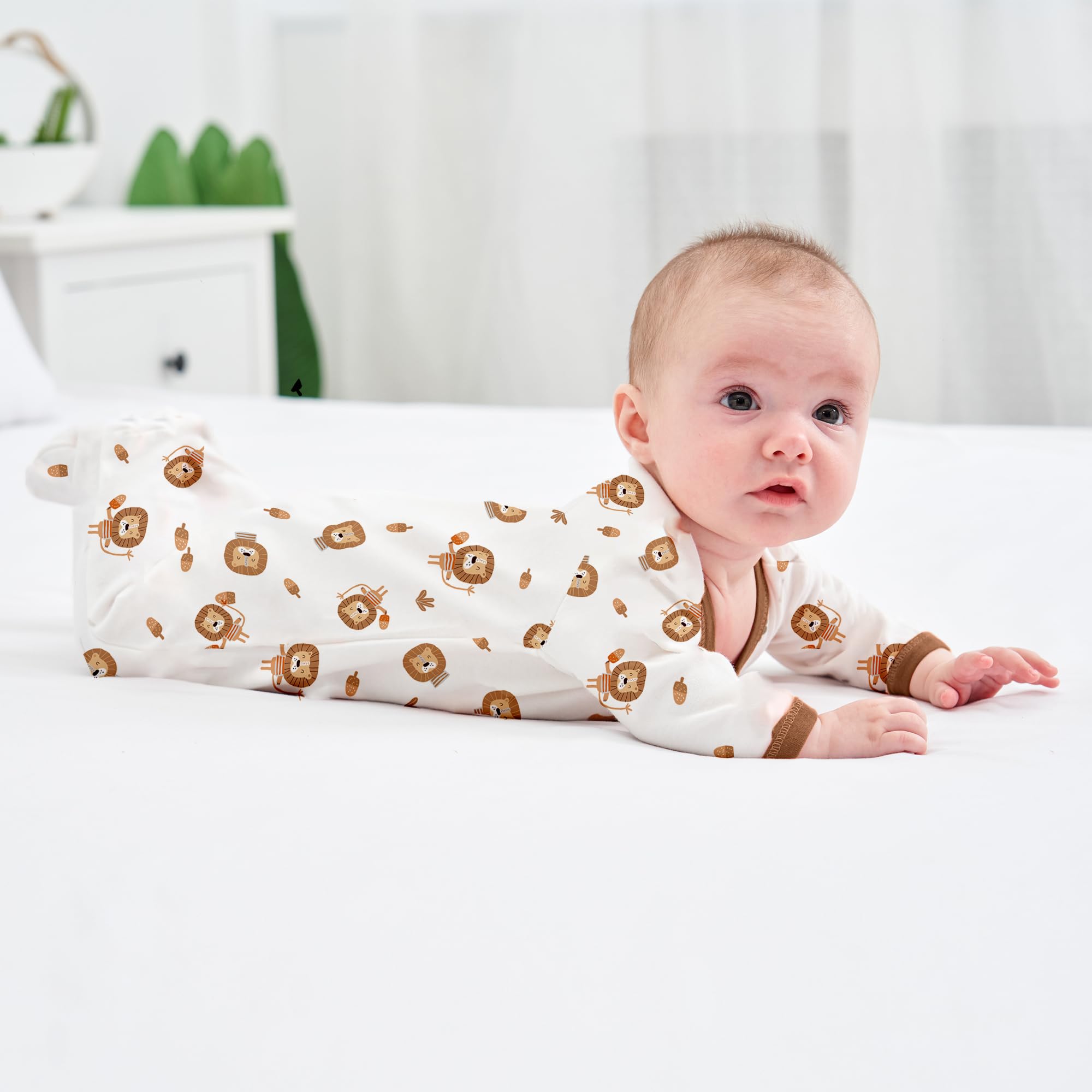 Miracle Baby 3 pièces bébé barboteuses bébé pyjama sac de couchage en coton avec pieds avec boutons Gr. 56 62 68 pour nouveau-né filles Garçon