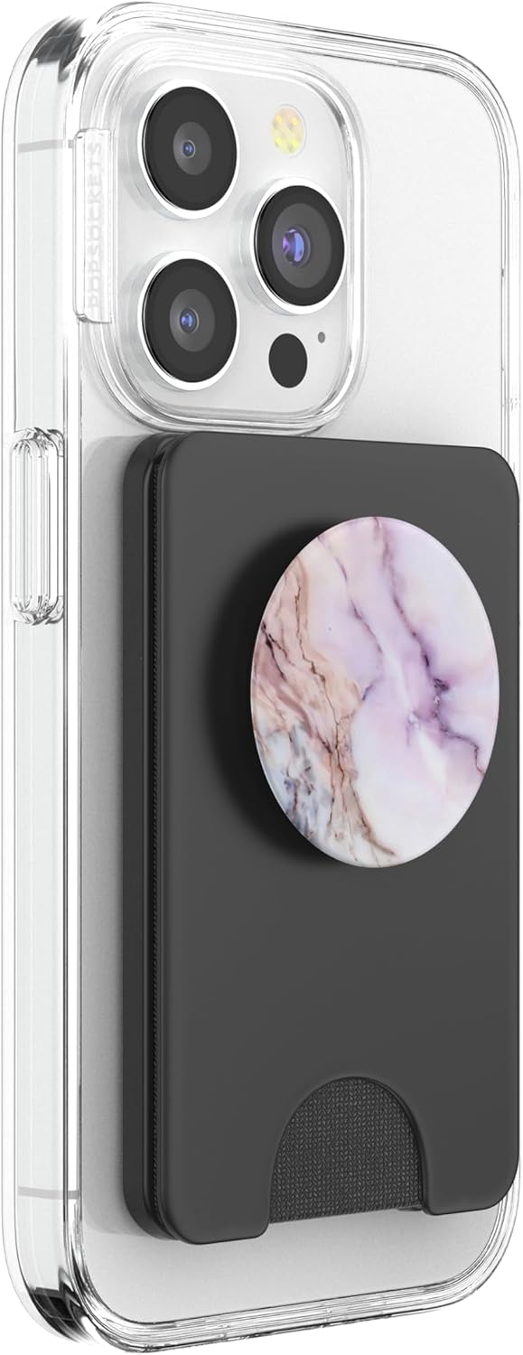 Marbled White Golden Rose Purple Pink Blue Grey PopSockets PopWallet for MagSafe