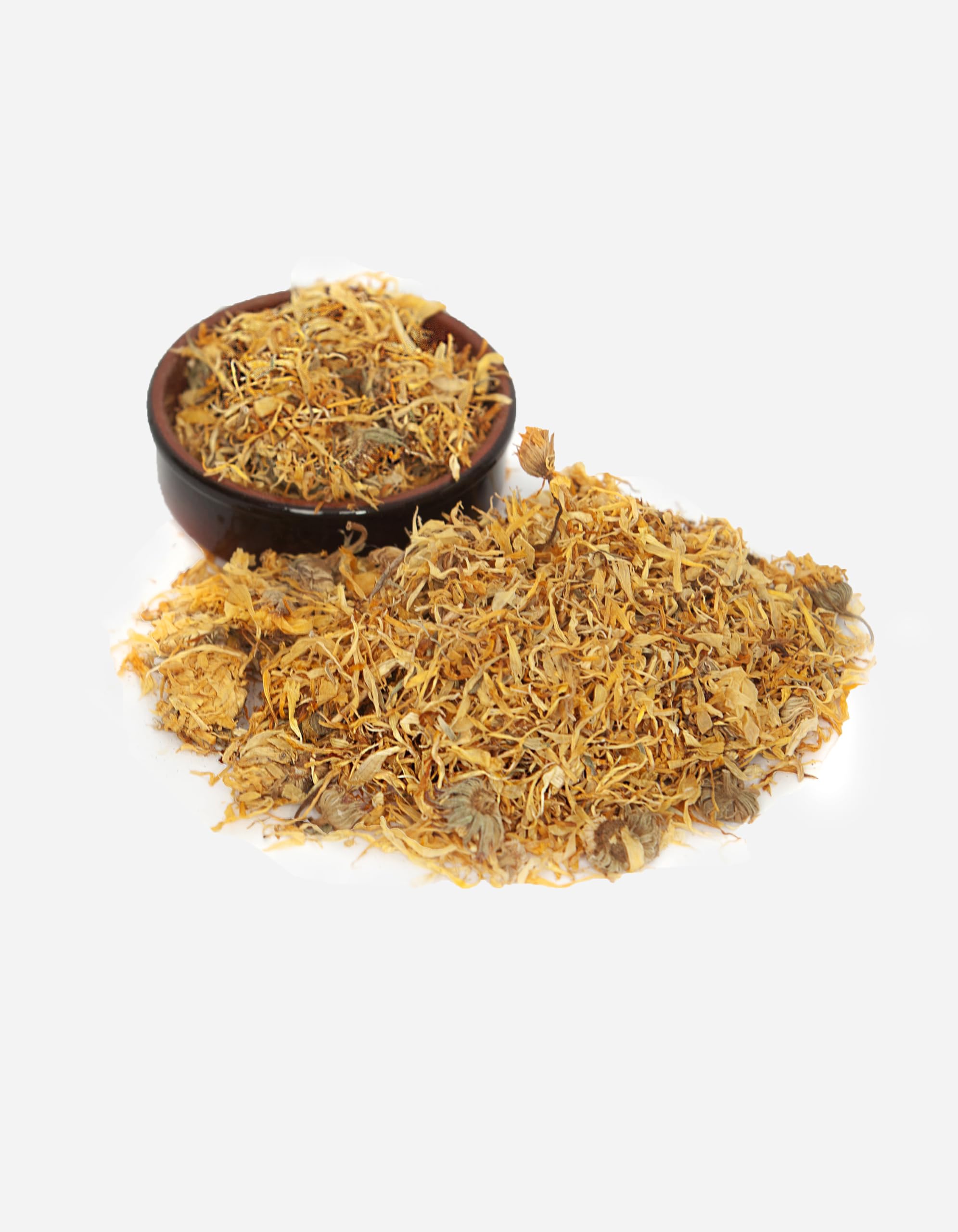 IGART Ringelblume mit Kelch, Ringelblumenblüten essbar, Orange Calendula, Getrocknete Blüten, Calendula Officinalis, Essblüten im Nachfüllpack, für Ringelblumentee, Kräutertee, Tee (2000g)