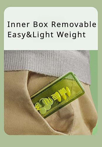 Miniatura 4 de Organizador diario de píldoras, 1 paquete de compartimentos, caja portátil para guardar vitaminas, aceite de hígado de bacalao, aceite de hígado,