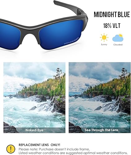 Miniatura 3 de BLAZERBUCK Lentes de repuesto y kit de calcetines para gafas de sol Oakley Flak Jacket XLJ OO9009 OO9009
