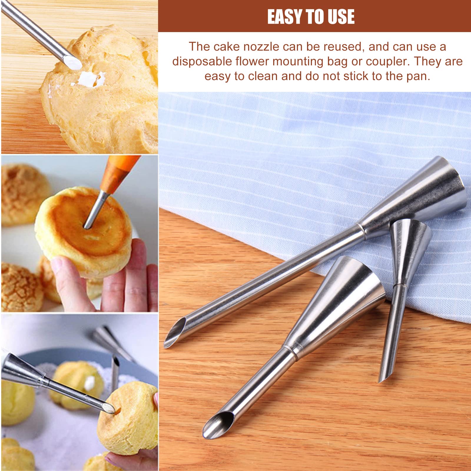 3 Douilles En Acier Inoxydable,Cosswe Douilles