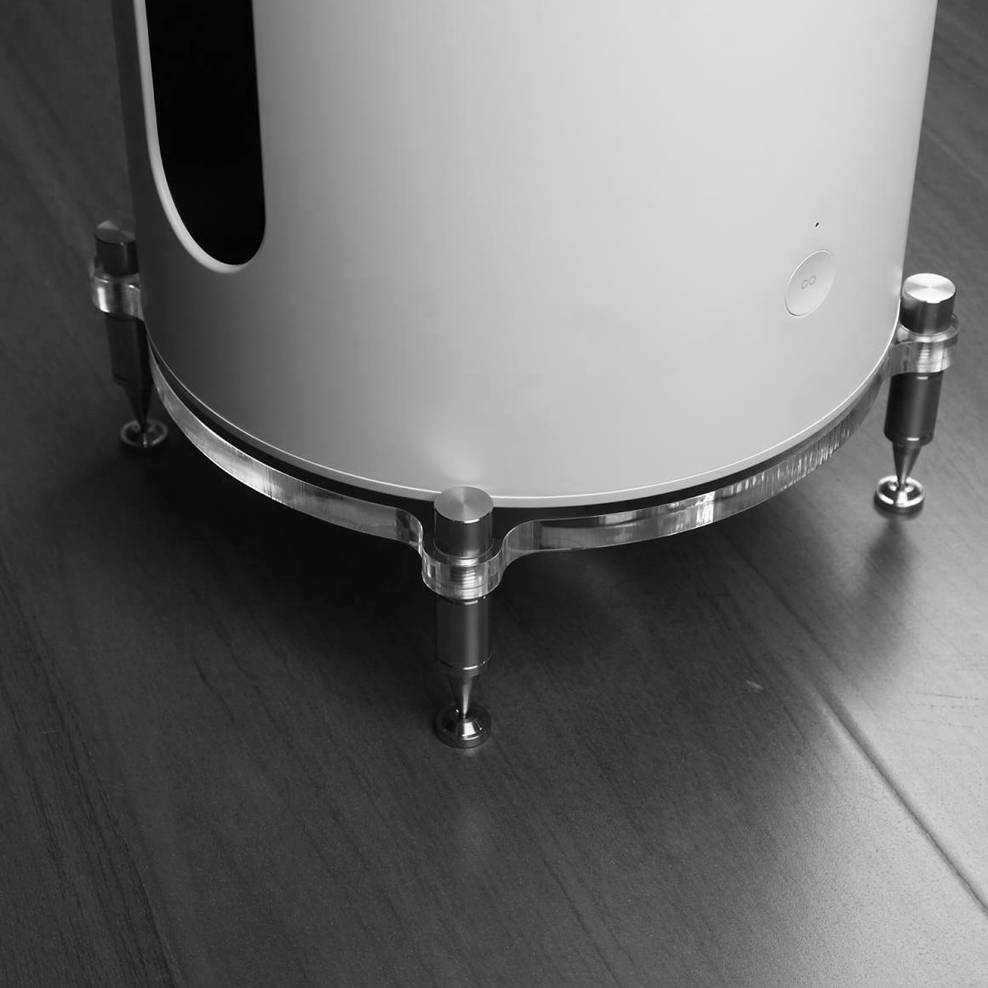 Standfüße, Edelstahl-Lautsprecher-Isolationsfüße für Sonos Sub Mini, Sonos Sub Mini-Ständer, Sonos Sub-Mini-Schreibtischständer, Sub-Mini-Bodenständer (transparent)