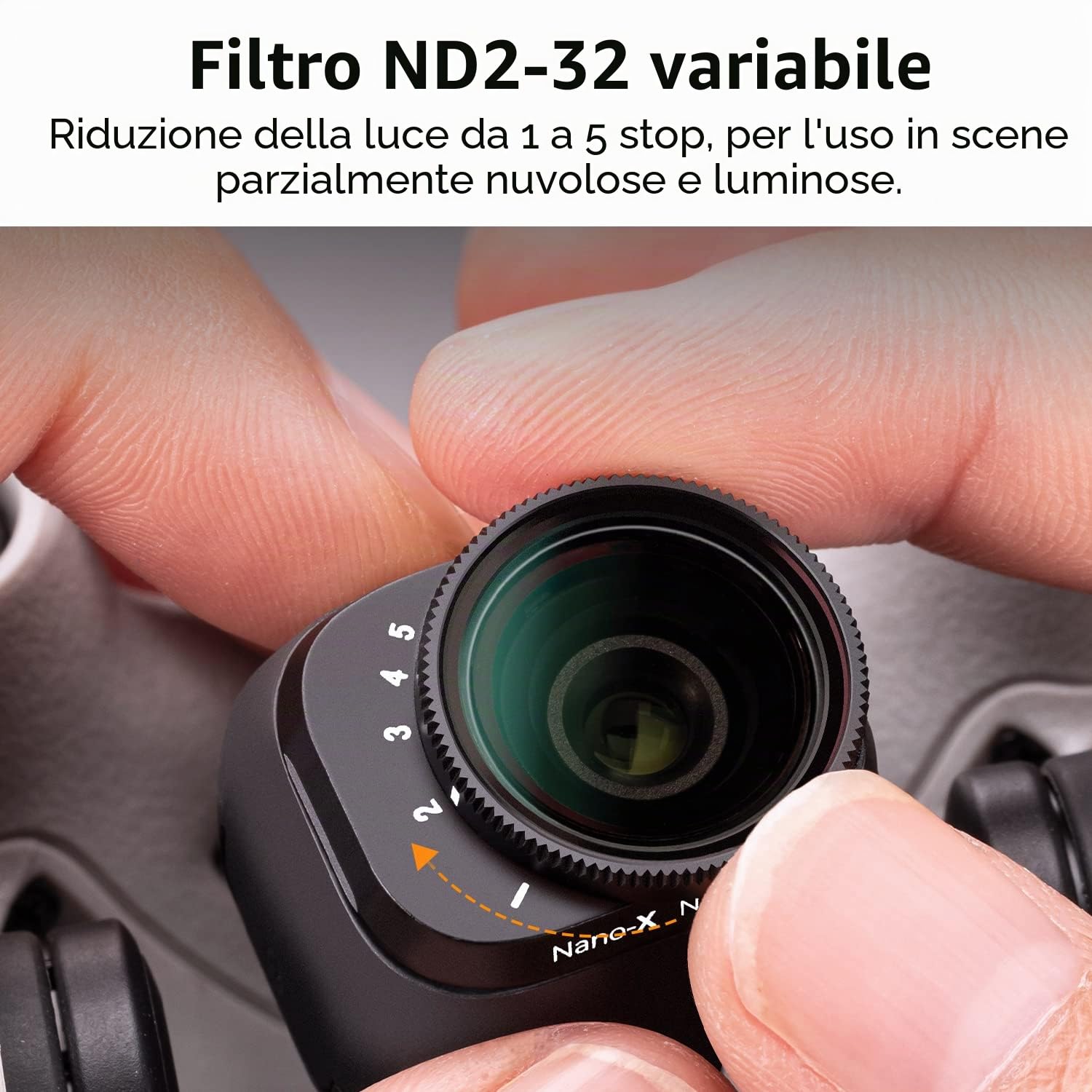 K&F Concept Mini 3 Pro Kit Filtri Variabile ND2-32 (1-5 stops)+ND32-512 (5-9 stops) compatibili con Mini 3 Pro