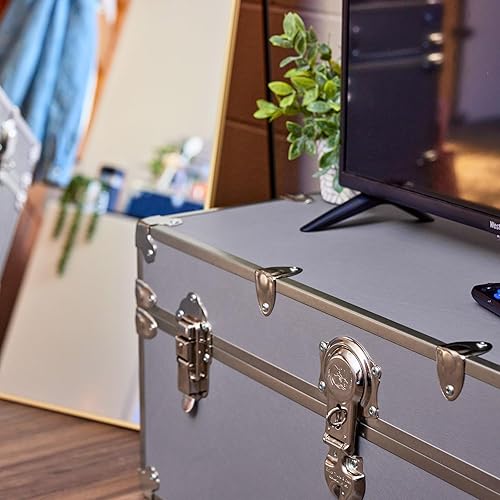 Miniatura 7 de Rhino Armor Baúl para Campamento y universidad  30 x 17 x 13 pulgadas  con ruedas (6 colores), Negro), RACCTWBK10