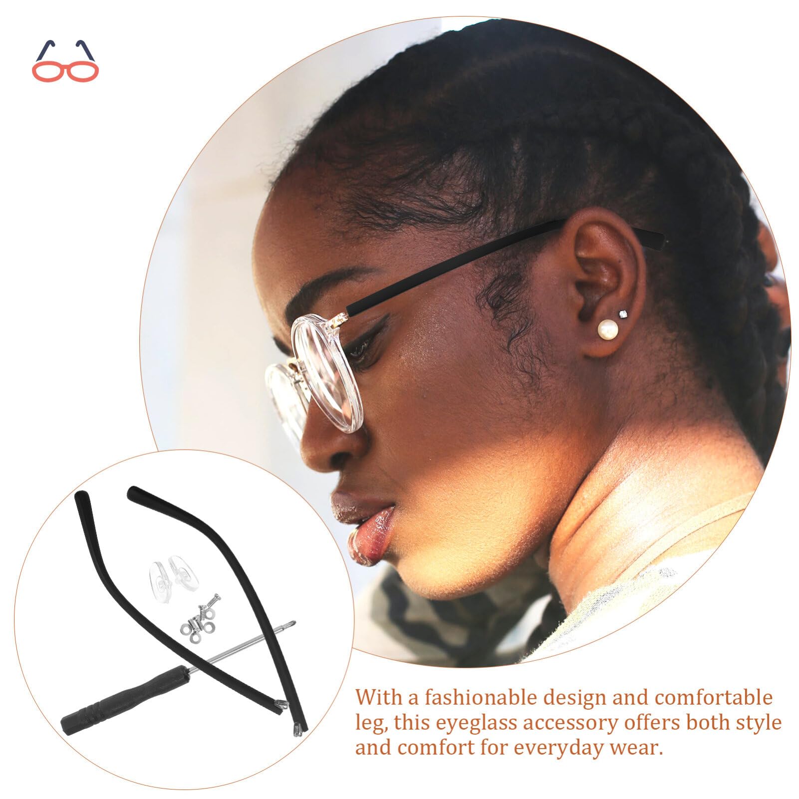 TEMPIO DEGLI OCCHIALI Gambe Delle Braccia Copri-asta Per Antiscivolo Accessori EUR 8,98