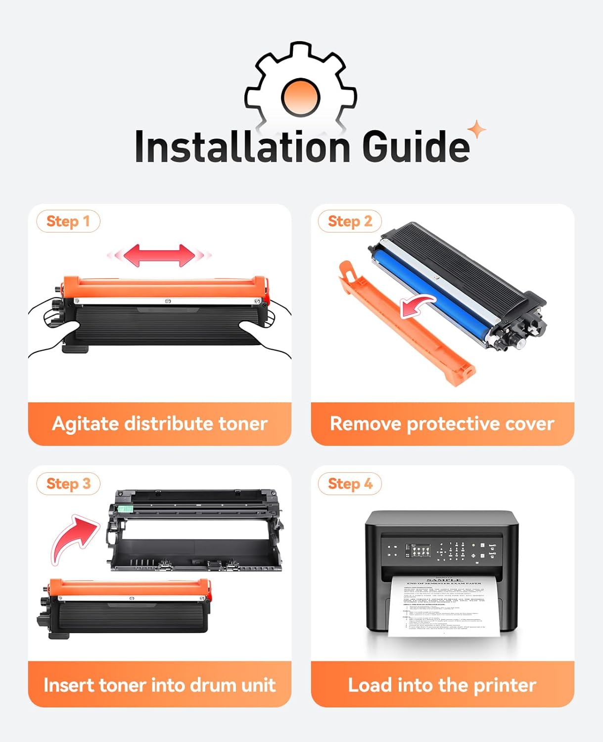 TN210 Toner Cartridge Set 4-Pack Replacement for Brothe TN-210 Compatible with MFC-9325CW MFC-9125CN HL-3070CW 3040CN 3045CN 3075CW MFC-9320CW MFC-9120CN 9010CN Color Printer Black Cyan Yellow Magenta - Image 4