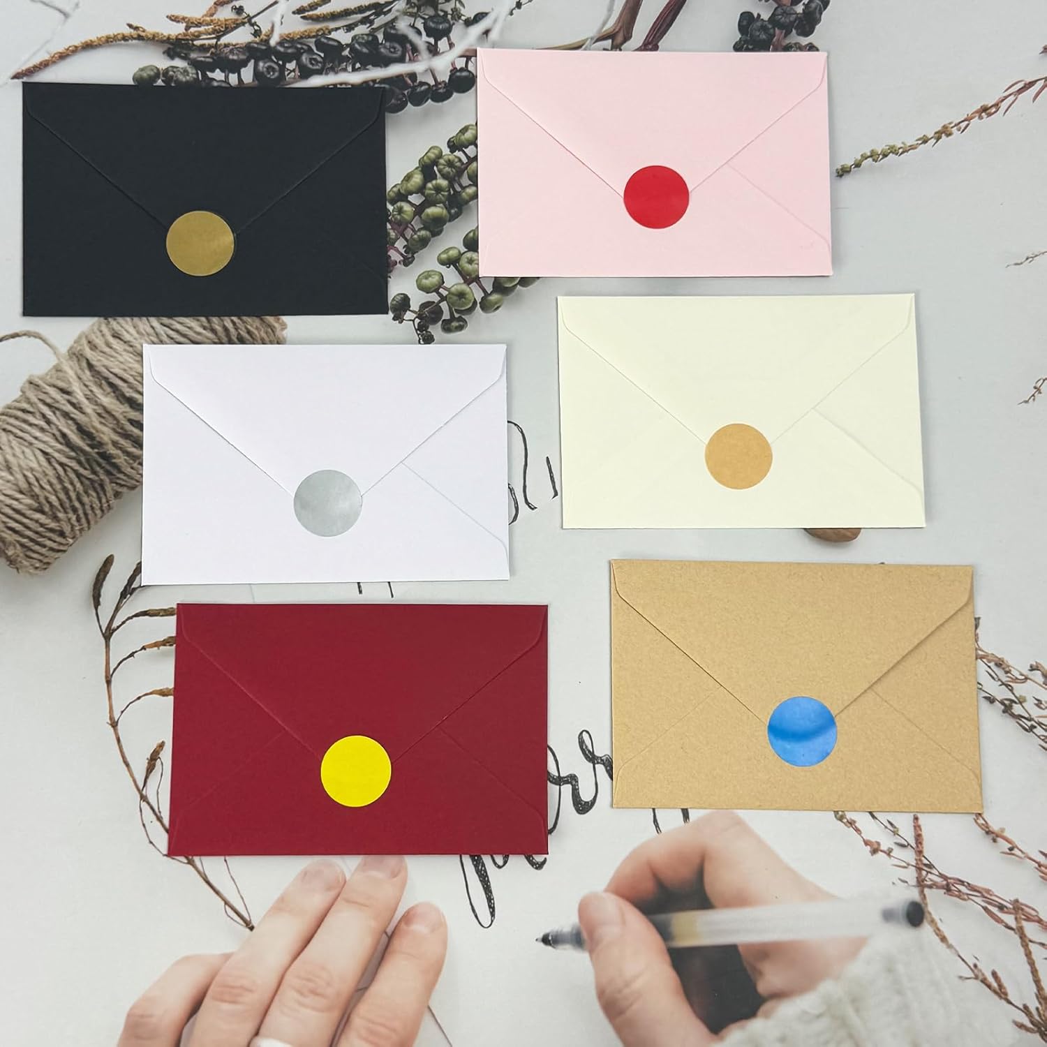 100 Pack Gift Card Envelopes 4 x 2.75" Mini Envelopes 120GSM Small Paper Business Gift Card Sleeves Bulk,Tiny Little Greeting Card Envelope Pockets for Invitation (Cream) - Image 6