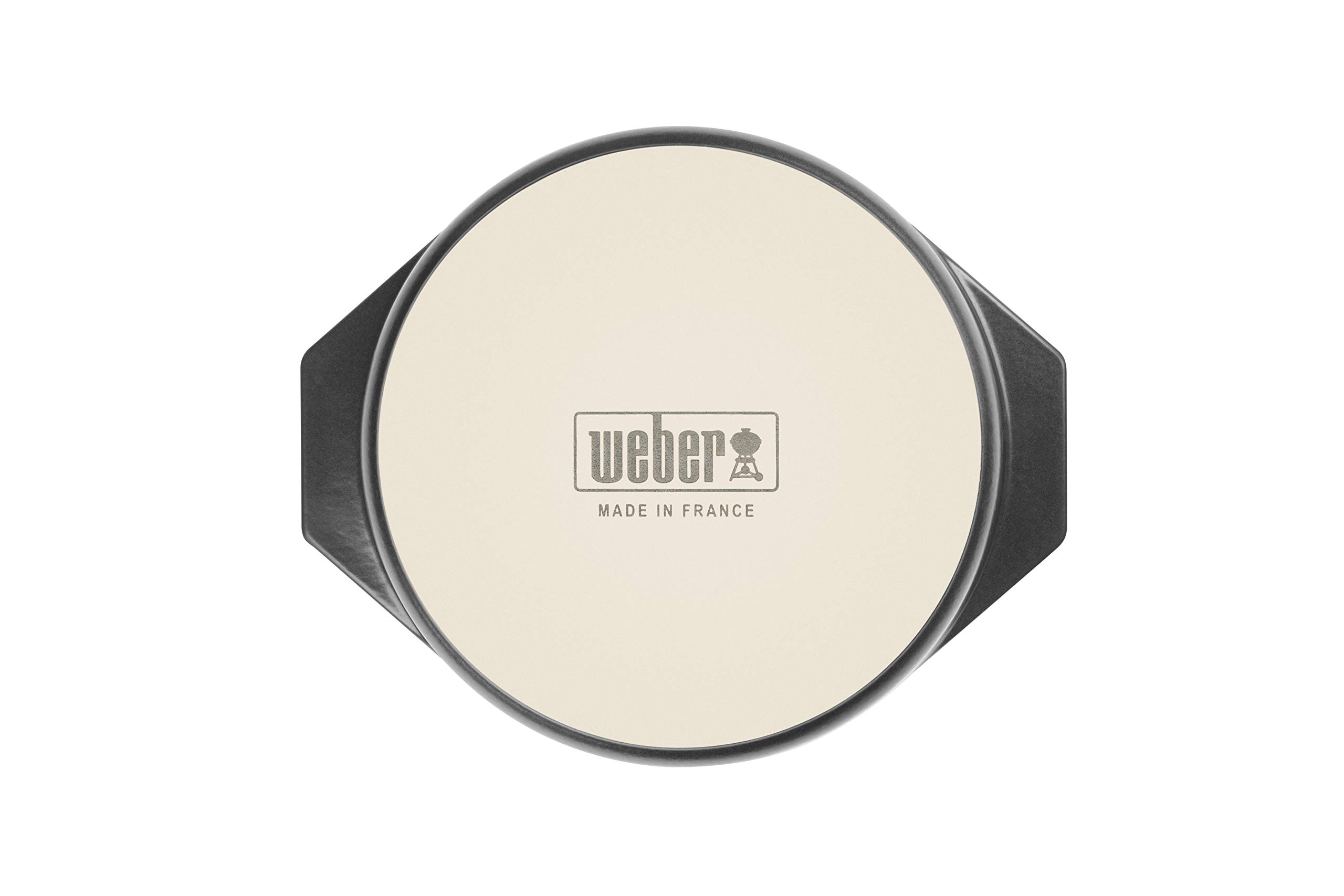 Weber Moule à Tarte en céramique (Ø 30cm), Parfait pour Les gâteaux, gratins et Desserts, Compatible Lave-Vaisselle, résistant à la Chaleur, Facile à Nettoyer, Tous Les barbecues - Noir (17887)