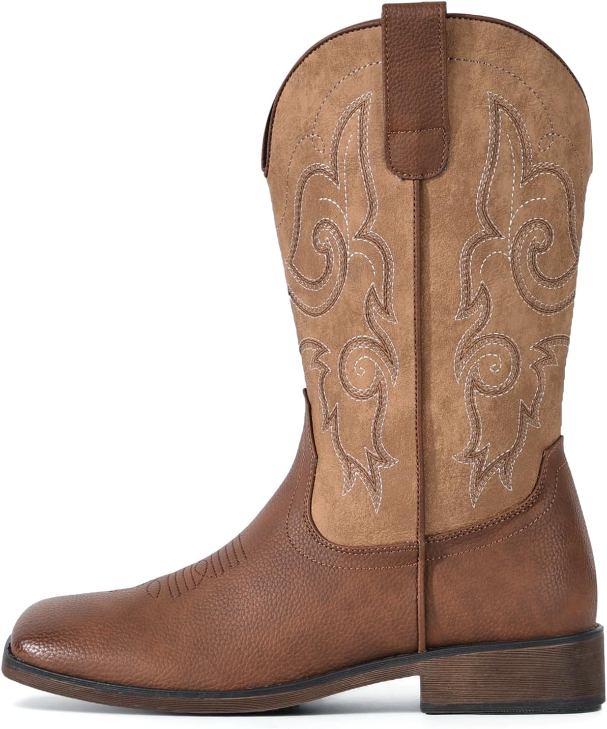 IUV Cowboy Boots For Women Square Toe Cowgirl Wide Mid Calf Western Boots image 4
