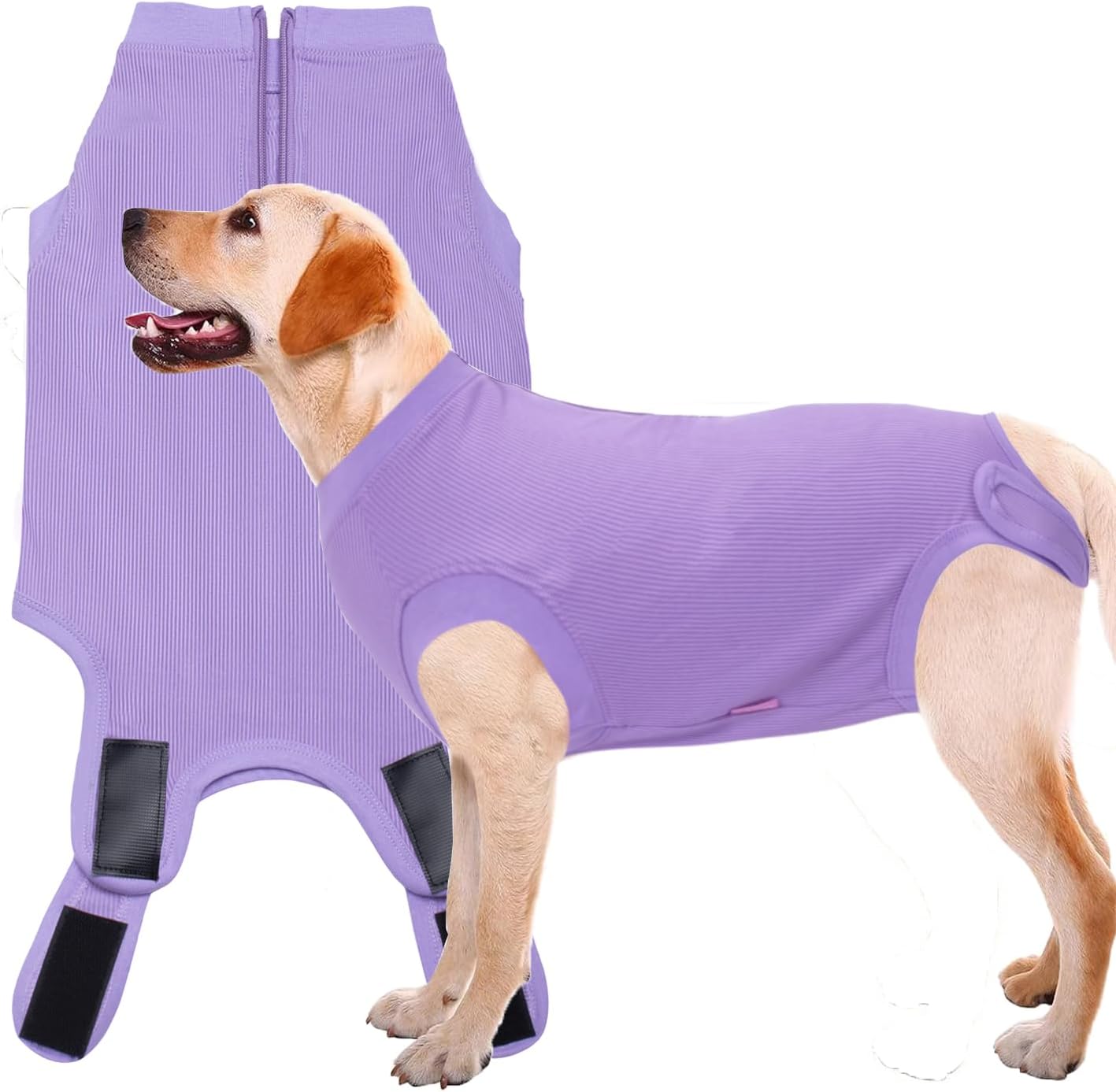Recovery Suit for Dogs,Dog Cone Alternative Zipper Surgery Suit Female Spay,Soft Dog Surgery Suit for Anti Licking,Breathable Surgical Suit for Dogs Female Spay