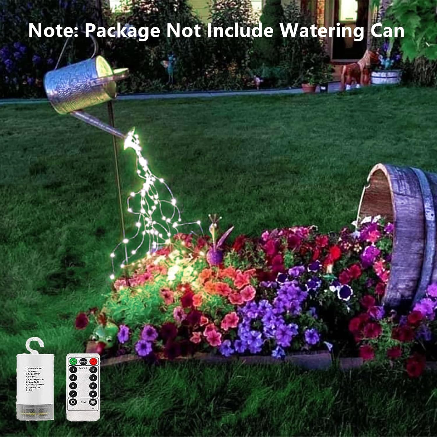 Waterproof Decoration Waterfall Vine String Lights,10 Strands 200 LEDs Hanging Twinkle Fairy Lights Battery Operated Silver Wire Branch lights with Remote Timer for Garden Outdoor Christm (Cool White)