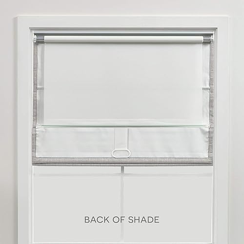 Miniatura 4 de Exclusive Home - Persiana Acadia total blackout estilo romana, 23x64, plata