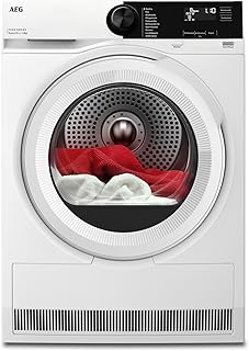 AEG Wärmepumpentrockner 9 kg, Serie 7000: SensiDry schonendes & energiesparendes Trockenverfahren, neue Energiekl. C, Mengenautomatik, wechselende Drehrichtung, Schontrommel, Knitterschutz, TR7T65690
