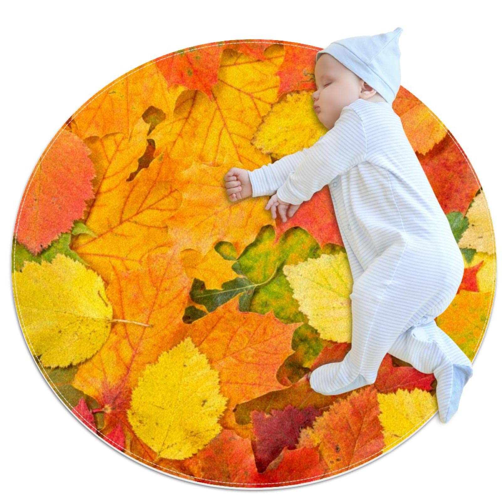 Tapis de jeu pour enfants feuilles d'érable pour coin lecture