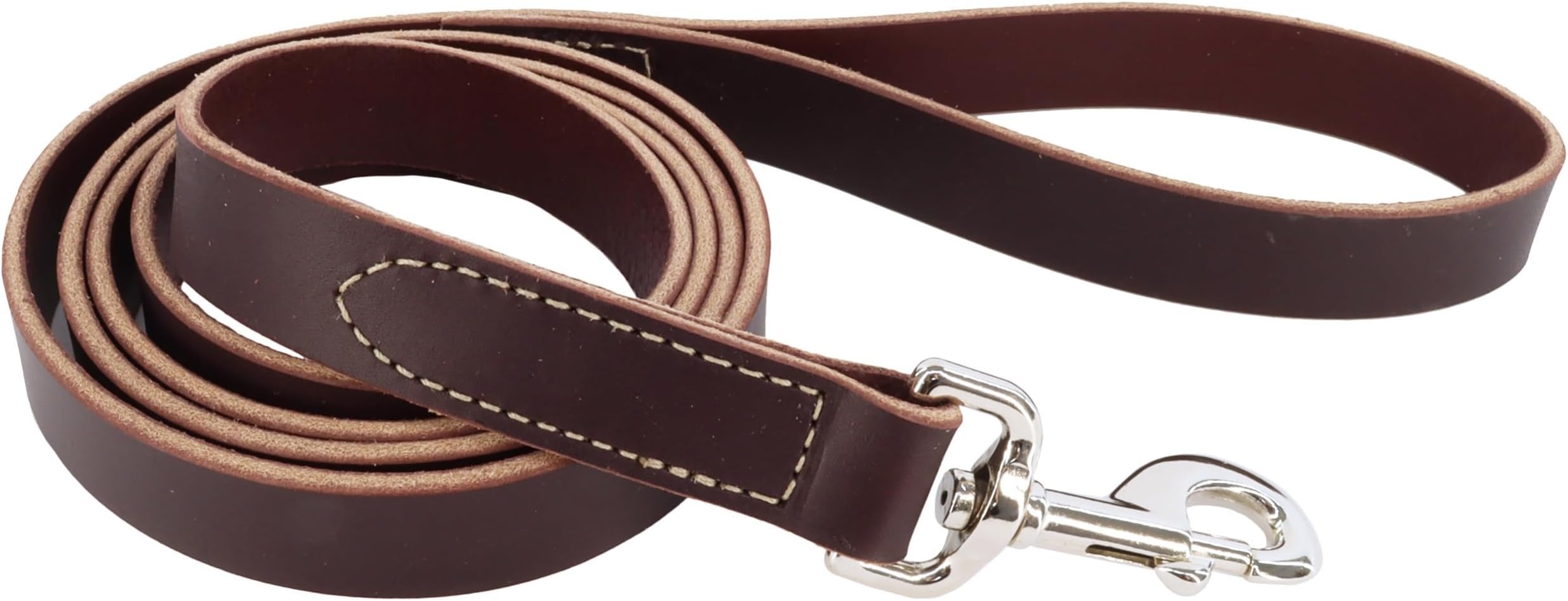 Pet - Circle T Latigo Leather Dog Leash - Comfortable and Weather-Resistant Dog Leash for Training - Perfecr for Puppies & Dogs - 3/8" x 6'