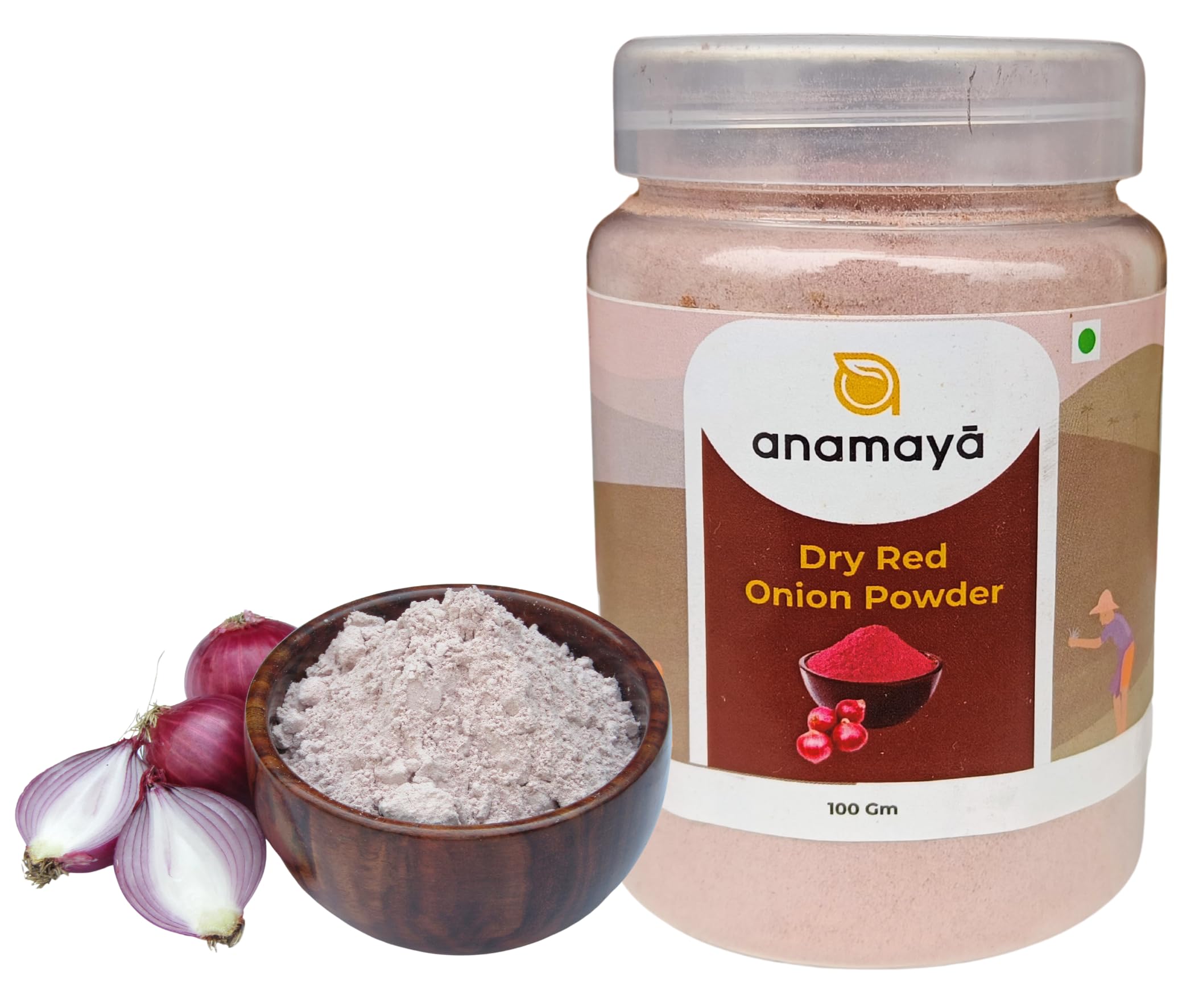 Anamaya Dry Red Onion Powder | Natural Red Onion Powder , Dehydrated , Simplifies Cooking & helps in Hair Growth | Laal Pyaz ka powder | No more tears| Grown & Harvested in Erode |100 gms | Pack of 1 (B0CFYF7YSM) Amazon Price History, Amazon Price Tracker
