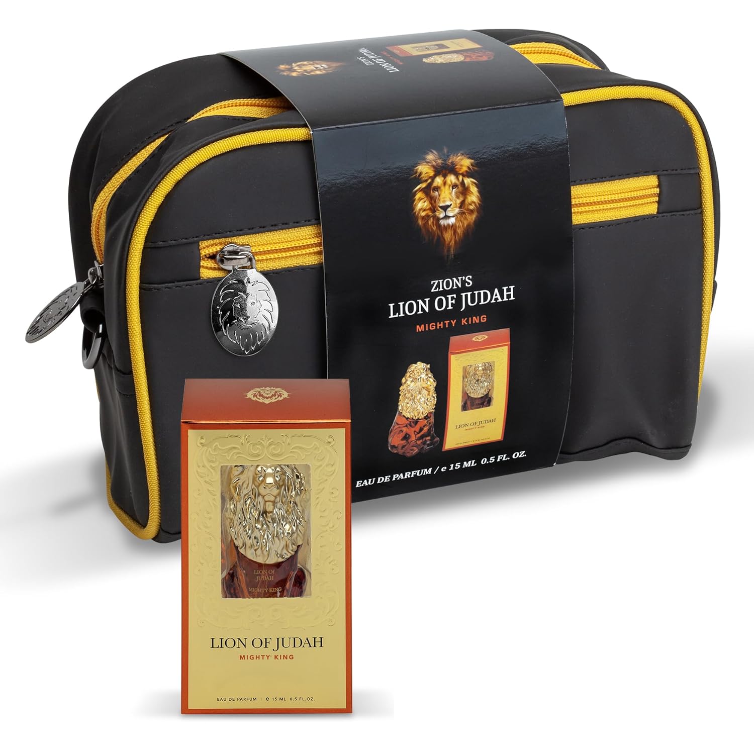 Mighty King Eau de Parfum Gift Set for Men | 15ml Bold Masculine Fragrance | Long-Lasting Scent & Premium Travel Toiletry Bag | Luxury Present for Him
