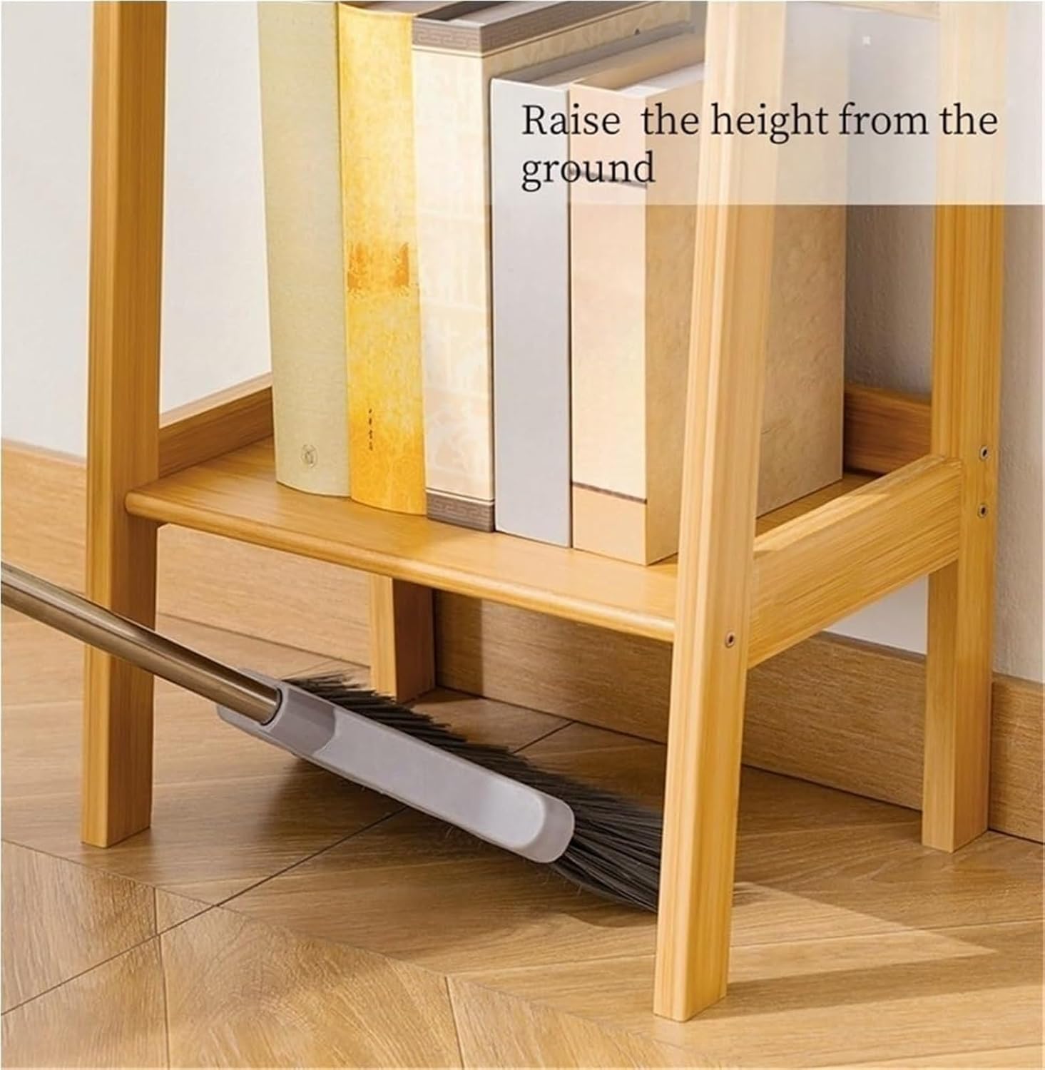 Tall Wooden Ladder Bookshelf - Multifunctional Storage Display Shelf for Living Room & Office - Stylish Book Shelving Unit, Ideal for Home Decor & Organization