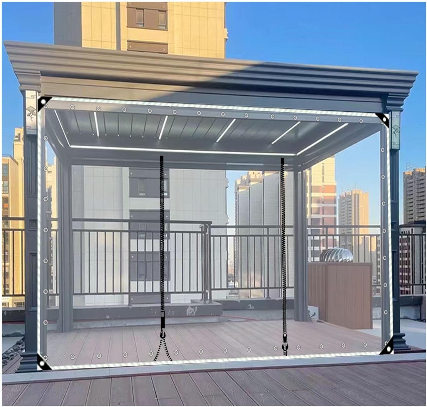 Outdoor Clear Vinyl Patio Enclosure, Outdoor Tarp Curtains