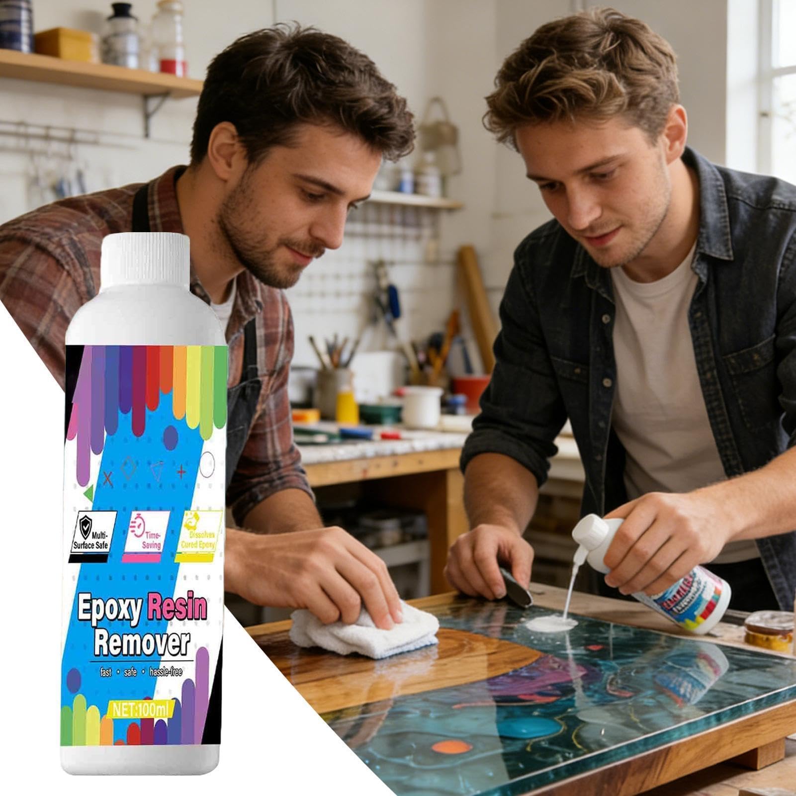 Décapant de résine époxy 100 ml nettoyant pour résine multi-usage intérieur extérieur