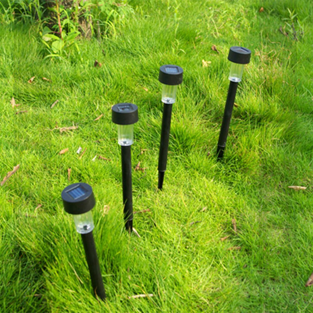 10 lámparas LED azules de plástico para exteriores con energía solar para paisaje