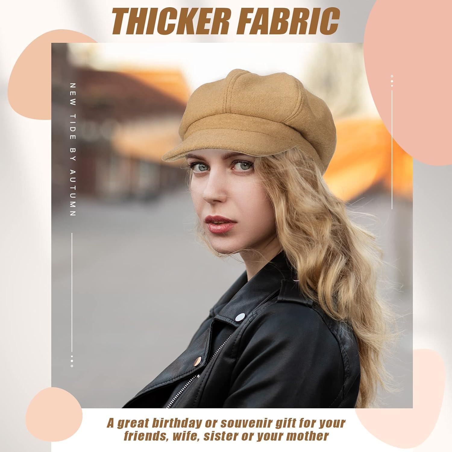 Cindeer 6 Pcs Women Newsboy Caps Ladies Hat Warm Wool Visor Beret Hats for Women Vintage Baker Boy - Image 5