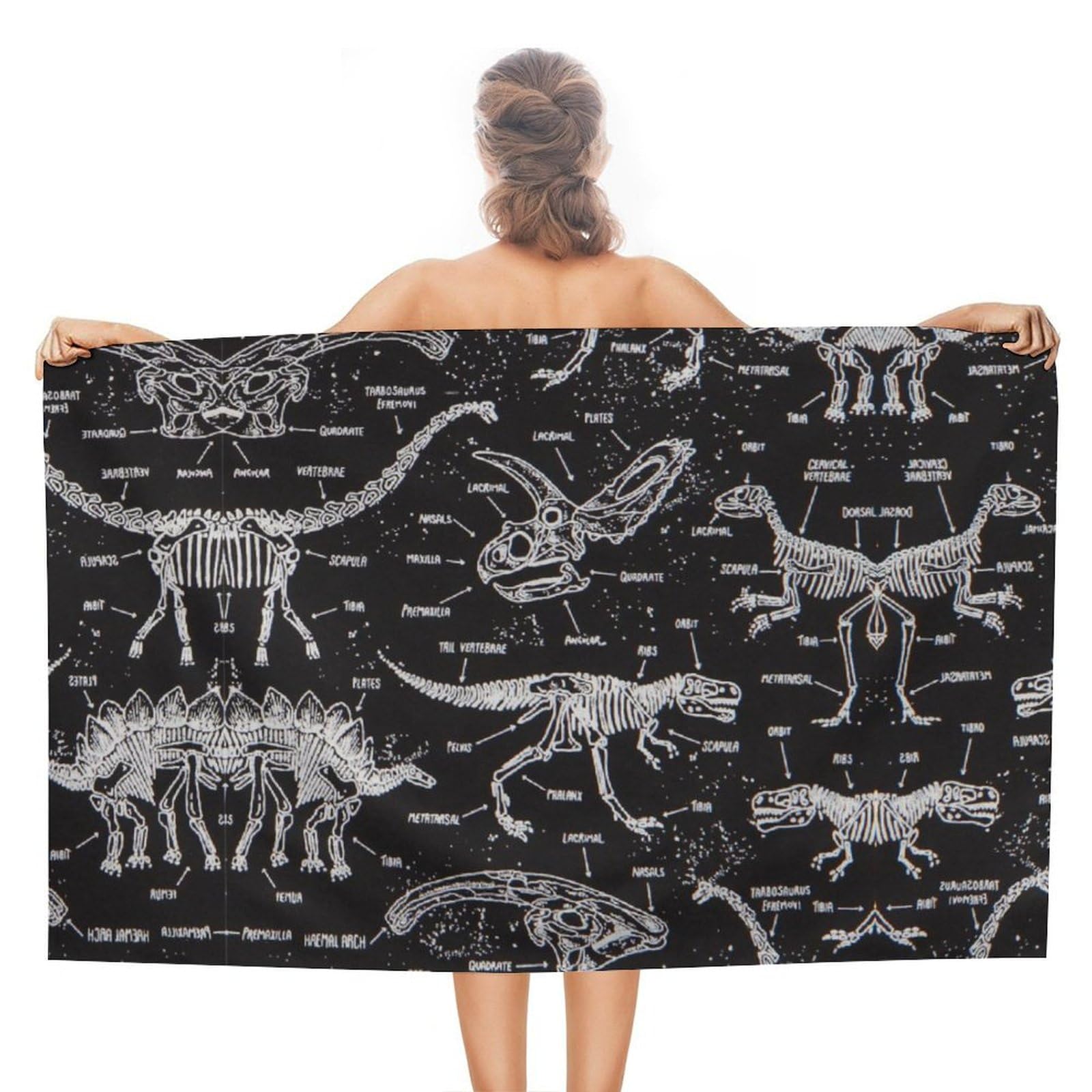 LEDFCVSU Beach Towel, Jurassic Dinosaurs Bath Towel, Absorbent Towel for Swimming, Sports, Travel