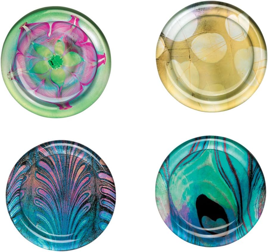 The Metropolitan Museum of Art Watercolor Glass Round Coasters, 4 Piece Set